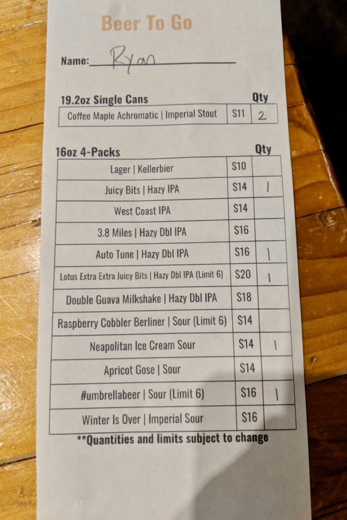 WeldWerks Beer List