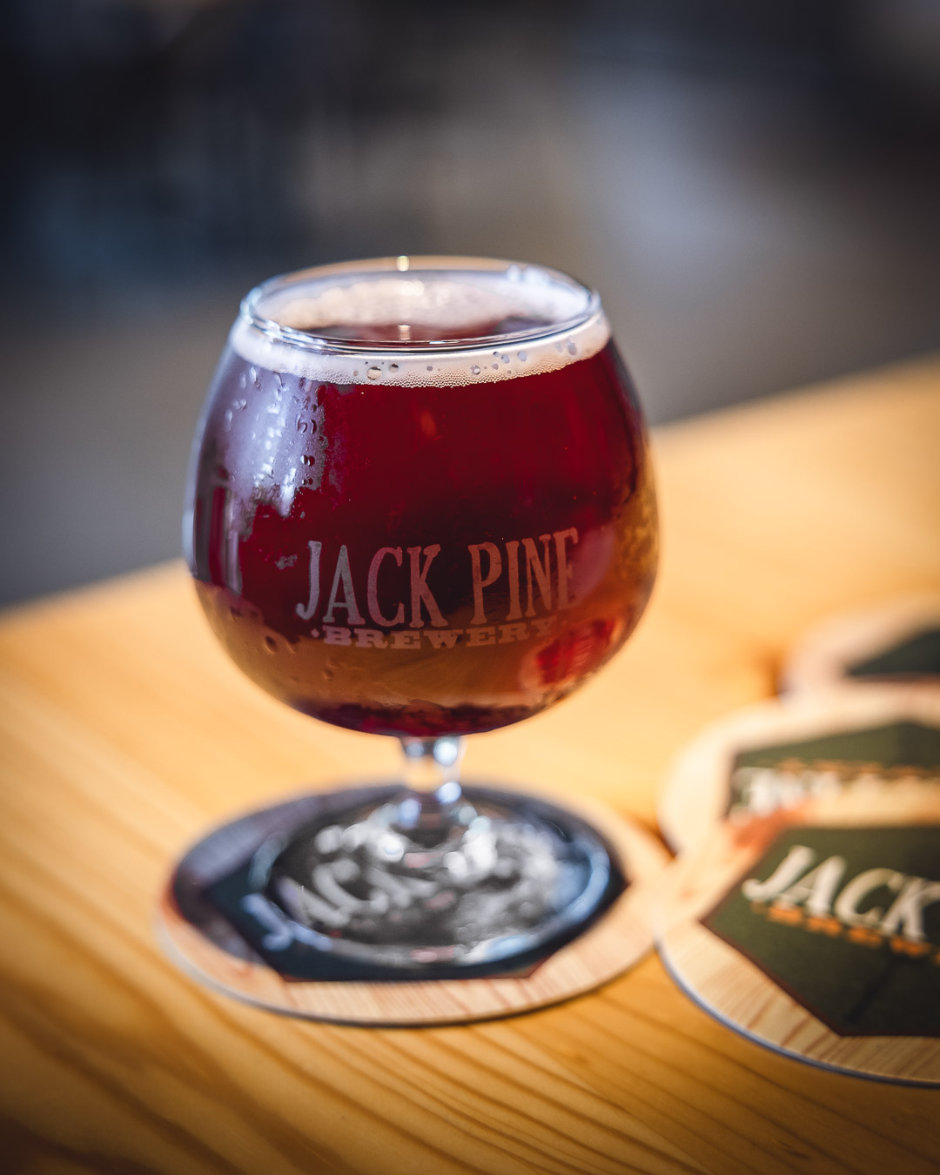 Jack Pine Beer on Coaster