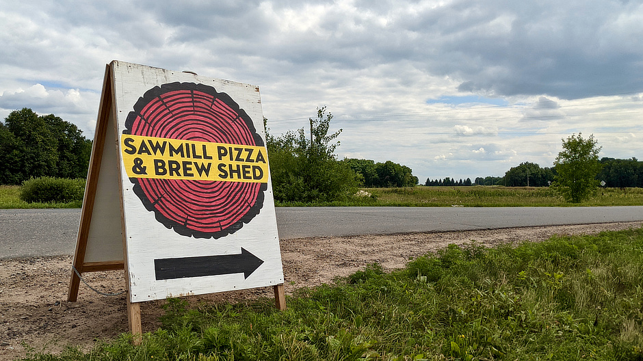 Sawmill Sign with Logo